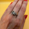 Sterling silver ring with unknown stones Uk size Q#40
