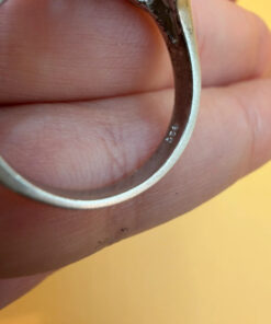 Sterling silver ring with unknown stones Uk size Q