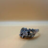 Sterling silver ring with unknown stones Uk size Q#40