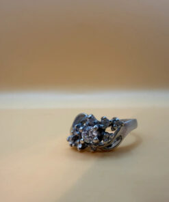 Sterling silver ring with unknown stones Uk size Q