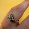 Sterling silver ring with unknown stones Uk size Q#40