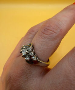 Sterling silver ring with unknown stones Uk size Q