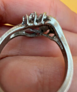Sterling silver ring with unknown stones Uk size Q