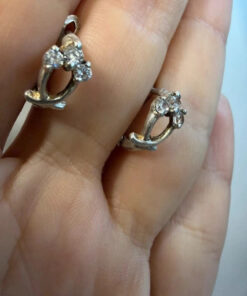 Sterling silver earrings CZ#40