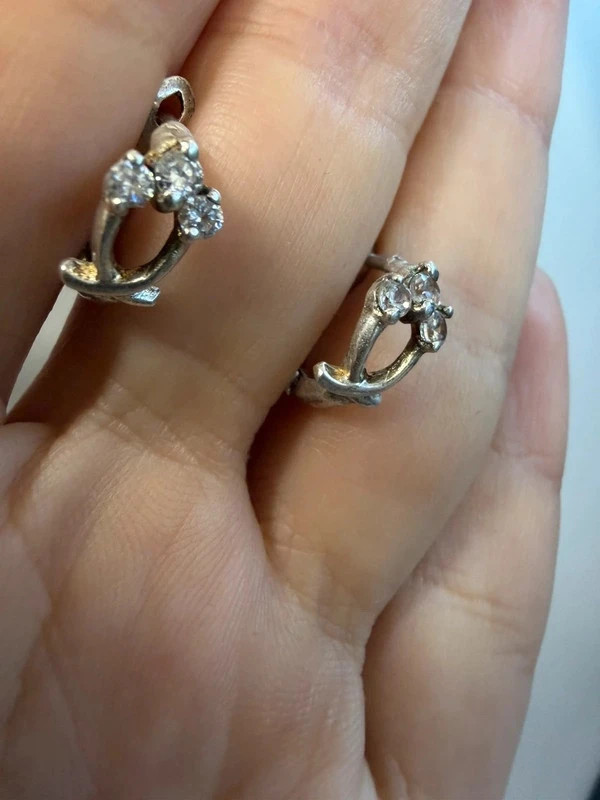 Sterling silver earrings CZ#40