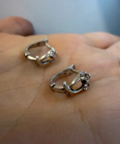 Sterling silver earrings CZ