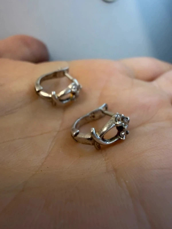 Sterling silver earrings CZ#40