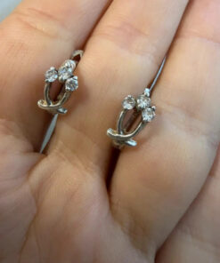 Sterling silver earrings CZ#40