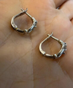 Sterling silver earrings CZ