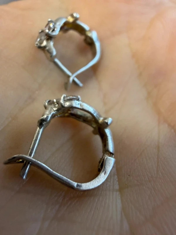 Sterling silver earrings CZ#40