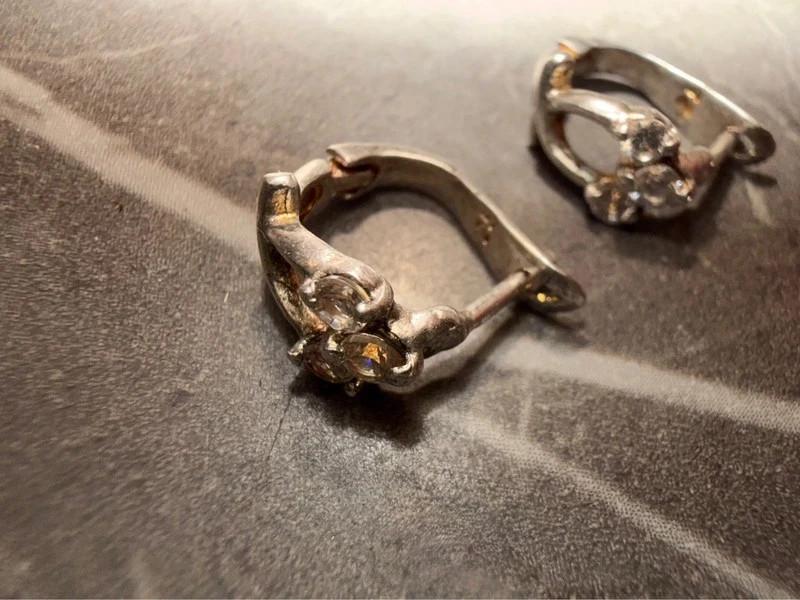 Sterling silver earrings CZ#40