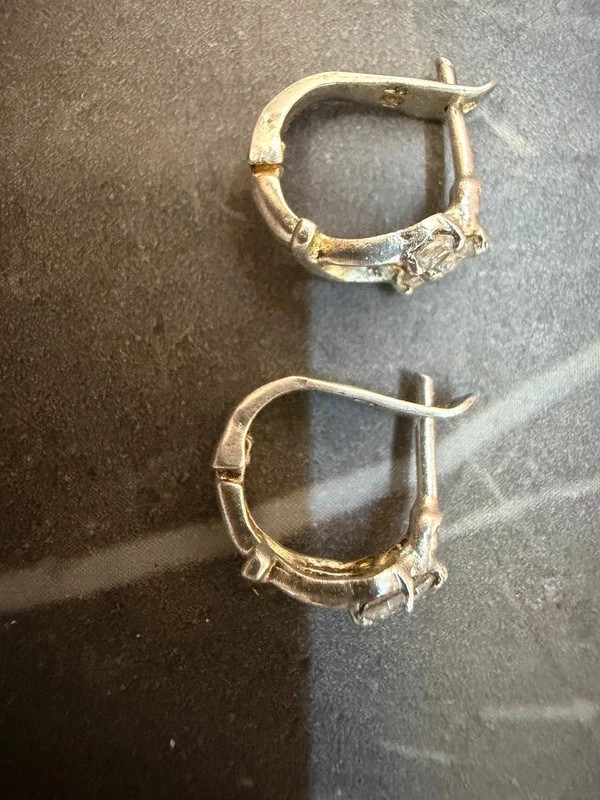 Sterling silver earrings CZ#40
