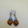 Baltic Amber sterling silver earrings #153