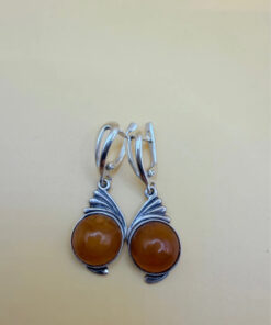 Baltic Amber sterling silver earrings