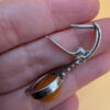 Baltic Amber sterling silver earrings #153
