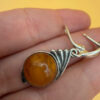 Baltic Amber sterling silver earrings #153