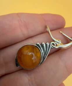 Baltic Amber sterling silver earrings