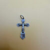 Vintage sterling silver cross “ safe and protect” #43
