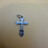 Vintage sterling silver cross “ safe and protect” #43