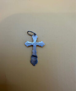 Vintage sterling silver cross “ safe and protect”