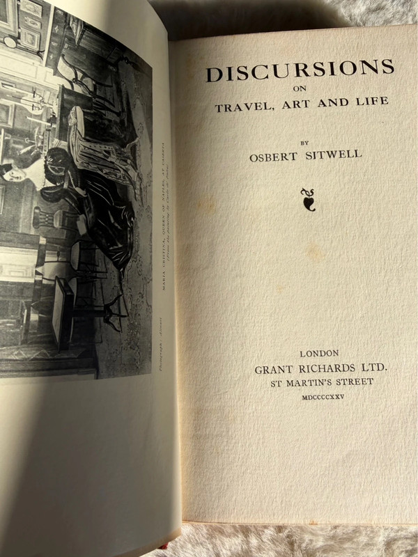 first edition, “discursions”, osbert sitwell, pub. grant richards 1925