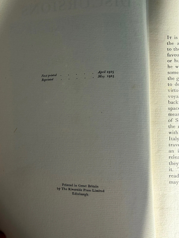 first edition, “discursions”, osbert sitwell, pub. grant richards 1925