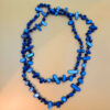 Avalaya Two Row Layered Blue Shell Nugget and Glass Crystal Bead Necklace/ 80cm Long