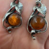 New Sterling silver amber earrings weight 5.73#43