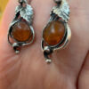 New Sterling silver amber earrings weight 5.73#43