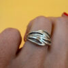 Sterling silver ring Uk size m 1/2