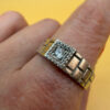 Uk size T , sterling silver ring with CZ #43