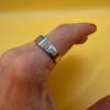 Uk size T , sterling silver ring with CZ #43