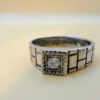 Uk size T , sterling silver ring with CZ #43