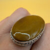 Yellow Mookaite 925 Silver Plated Ring Uk size P