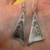 Vintage Soviet sterling silver earrings #42