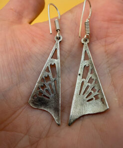 Vintage Soviet sterling silver earrings #42