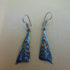 Vintage Soviet sterling silver earrings #42