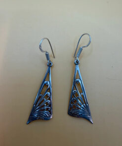 Vintage Soviet sterling silver earrings #42