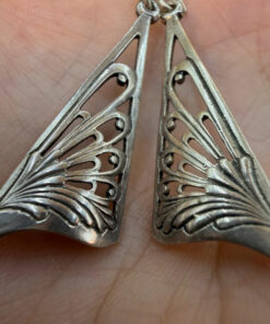Vintage Soviet sterling silver earrings
