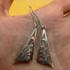 Vintage Soviet sterling silver earrings #42