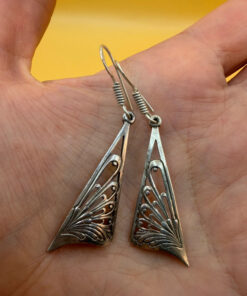 Vintage Soviet sterling silver earrings