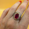Soviet sterling silver ring with ruby Uk size O1/2