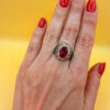 Soviet sterling silver ring with ruby Uk size O1/2