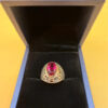 Soviet sterling silver ring with ruby Uk size O1/2