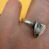Size S, silver Soviet ring from the 1970s