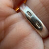 A silver ring with a natural peridot, size N #37