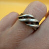 An unusual silver ring, size J#36