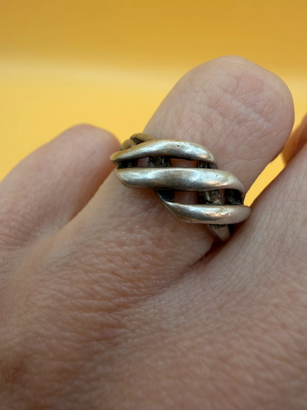 An unusual silver ring, size J#36