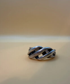 An unusual silver ring, size J