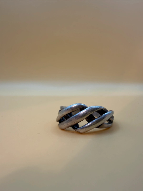 An unusual silver ring, size J#36
